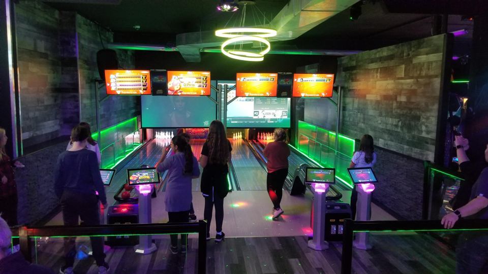 Mini bowling lanes